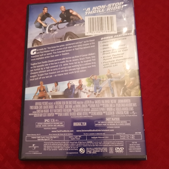 *FAST FIVE Extended Edition on DVD Paul Walker - Picture 2 of 2